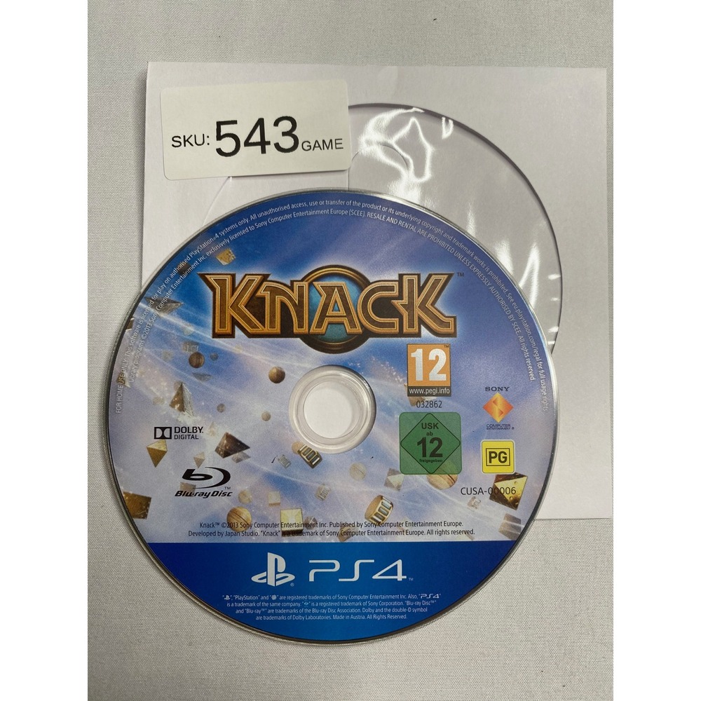 Knack Sony PlayStation 4